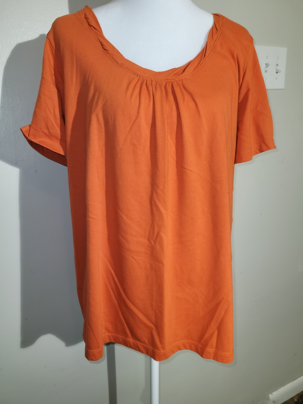 Lane Bryant Orange Short Sleeve Scoop Neck Tee